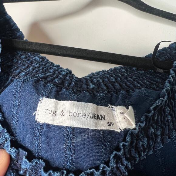 Rag & Bone Drew Off Shoulder Indigo Denim Dress Size Small - Picture 6 of 8